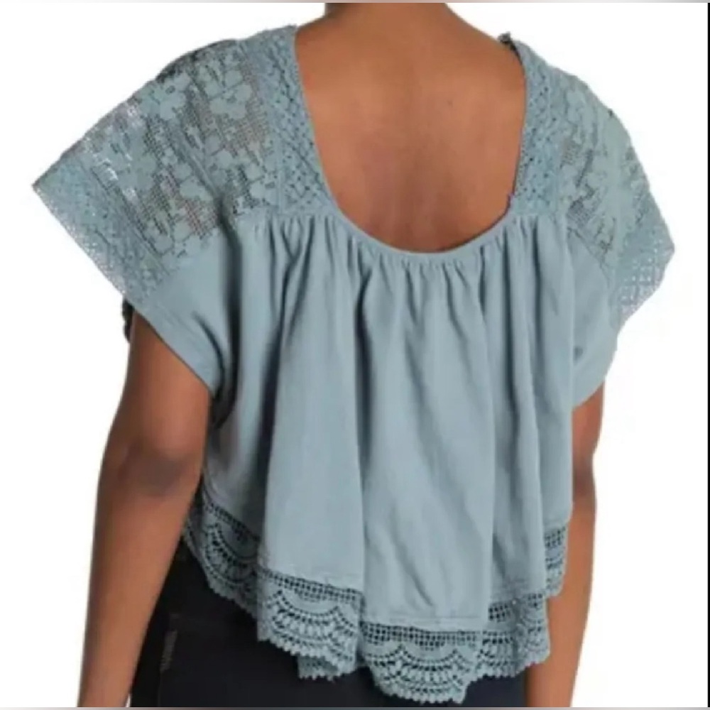 NWT Free People Prairie Days butterfly boho top sz SMALL Cottagecore prairie - Picture 4 of 11